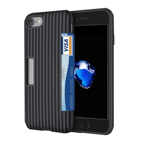 IPHONE 7 CUSTODIA CON SLOT PER CARTE ROCK BLACK
