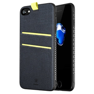 IPHONE 7 CUSTODIA LANG + FESSURA CARTE BLACK BASEU