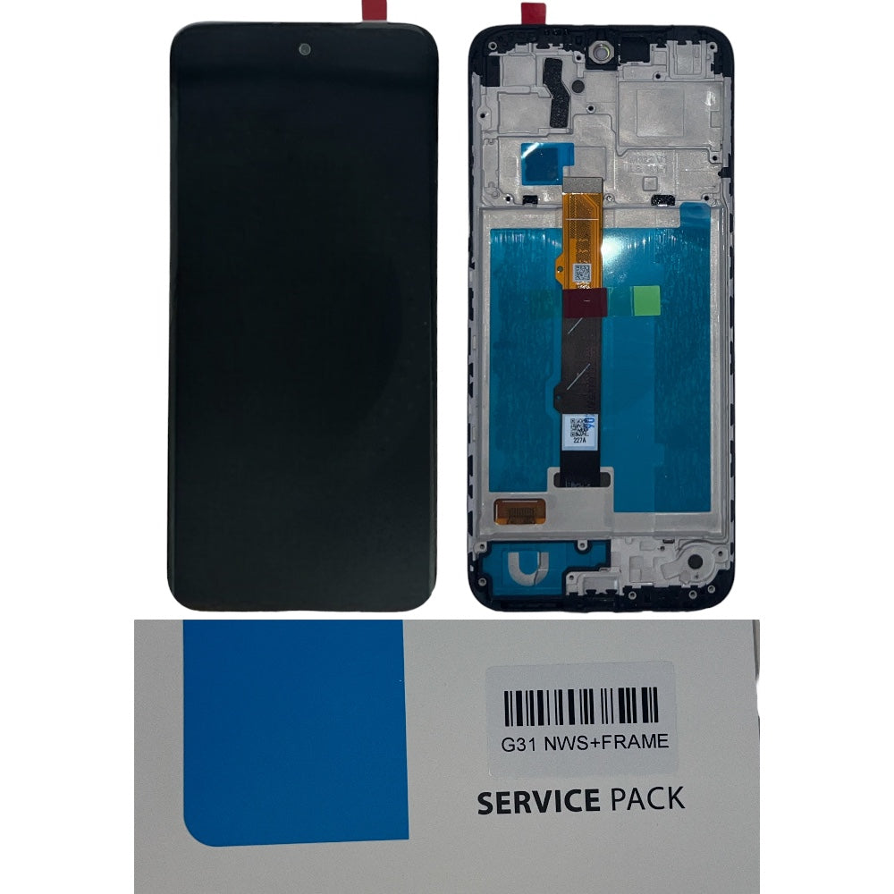 MOTOROLA G31 LCD SERVICE PACK NERO CON FRAME