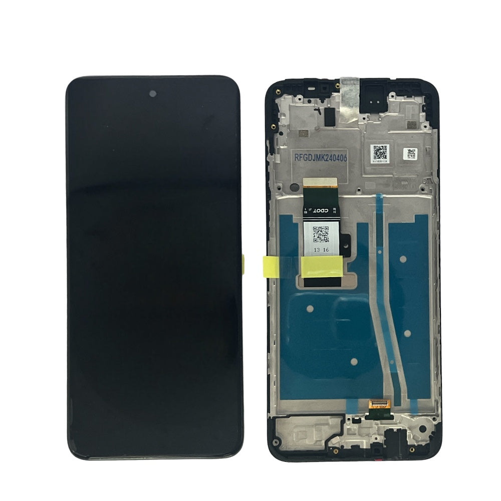 MOTOROLA G53 LCD OEM CON FRAME NERO