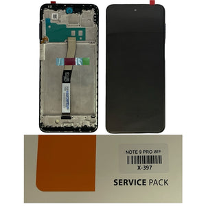 XIAOMI REDMI NOTE 9S LCD SERVICE PACK + FRAME GREY