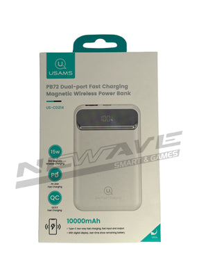 POWER BANK 10000AH DOPPIA PORTA 20W BIANCA US PB72