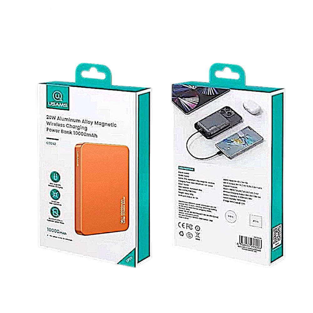 POWER BANK PD20W ALIMINIUM ALLOY 10000AM ORANGE