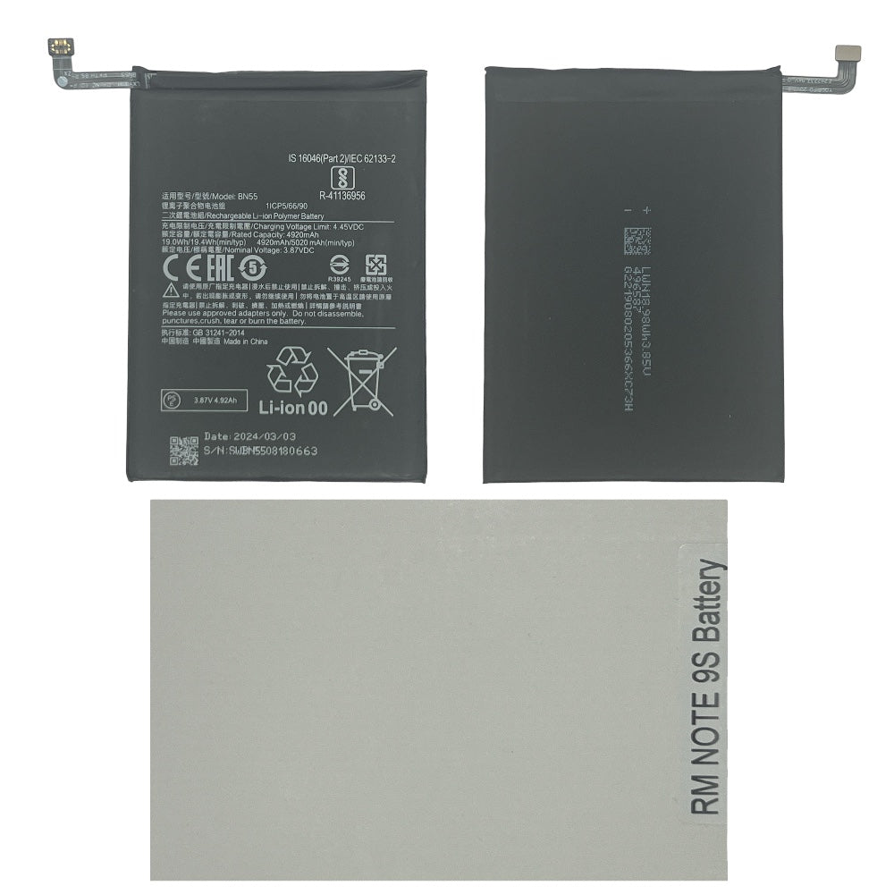 XIAOMI REDMI NOTE 9S BATTERIA ORIGINAL QUALITY NEW