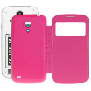 GALAXY S4 MINI FLIP COVER+VETRINO MAGENT