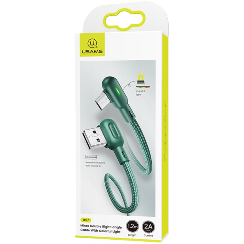 CAVO MICRO CON LUCE US SJ458USB02 U57 GREEN USAMS