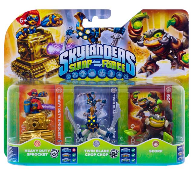 WII SKYLANDERS SWAP SPROCKET+CHOP+SCORP