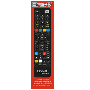 TELECOMANDO TECHNO1 BRAVO PER TV DTT VCR DVD