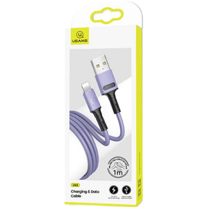 CAVO LIGHTNING RICARICA + DATI 1M PURPLE U52 USAMS