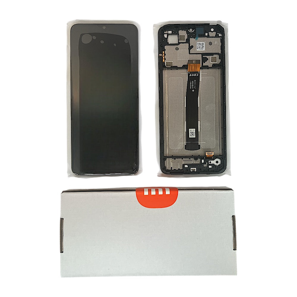 XIAOMI REDMI 12C LCD SERVICE PACK BLACK CON FRAME