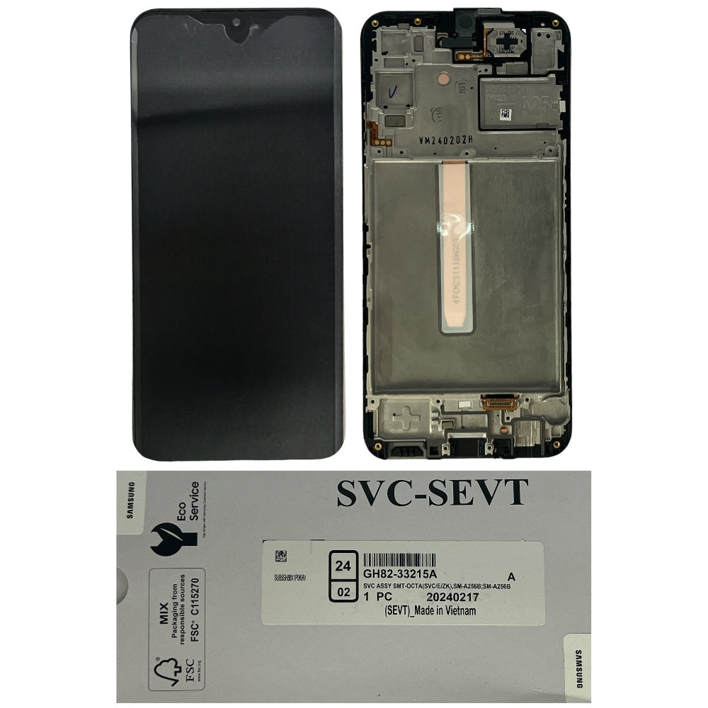GALAXY A25 5G 2023 LCD SERVICE PACK BLACK A256