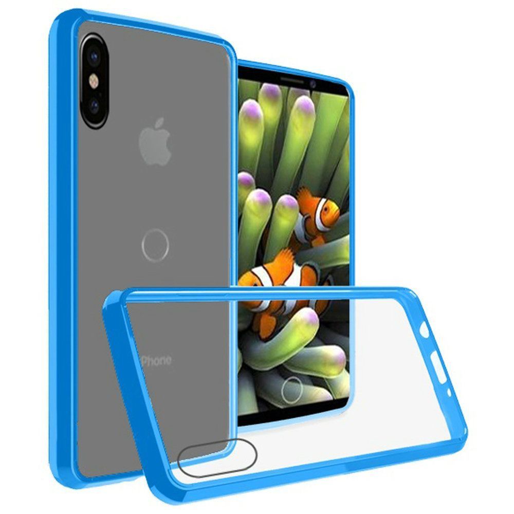 IPHONE X CUSTODIA RIGIDO + BUMPER BLUE SENIOR SERI