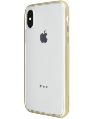 IPHONE X CUSTODIA RIGIDO + BUMPER GOLD SENIOR SERI